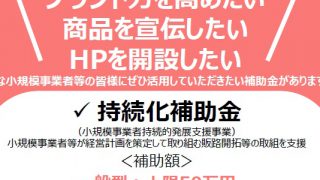 持続化補助金チラシ表